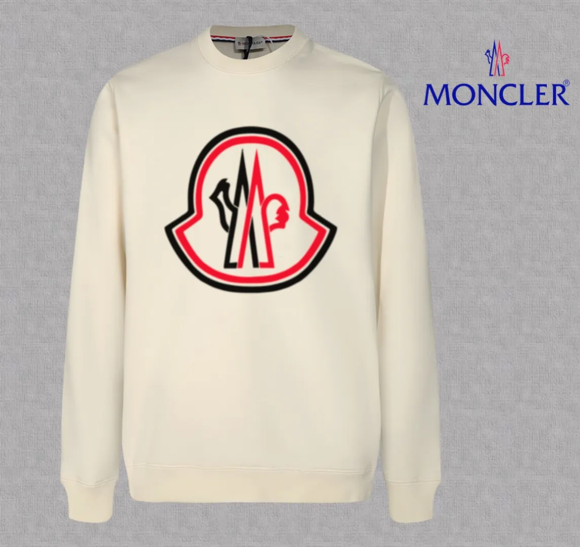【 In Stock】 〖 𝐌𝐎𝐍𝐂𝐋𝐄𝐑~ 〗 440g ， 😎 ， ， Factory 2025 T ， ， Premium LOGO， Same Style ：Black White Size：S M L XL 2XL